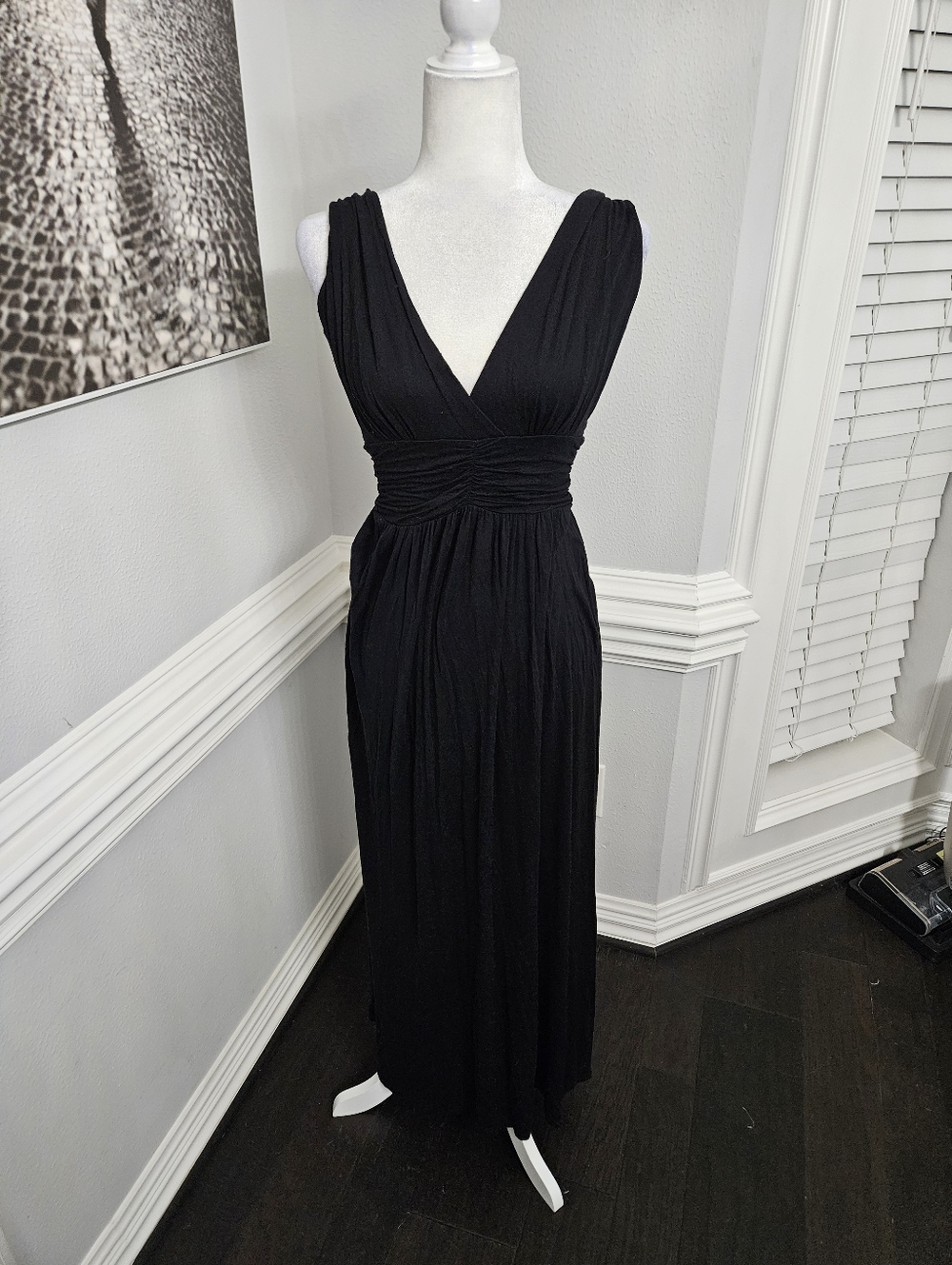 Vivienne Vivienne Tam black sleeveless maxi dress xs